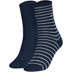 TOMMY HILFIGER Damen Socken, 2er Pack - Women's Patterned Styles Dunkelblau / 35-38