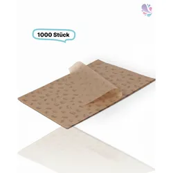 Einschlagpapier Snack, braun, mit Neutralmotiv, 31x40 cm, 1000 Stück, fettdicht, für Verpackung von Lebensmitteln