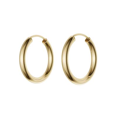 Paar Creolen FIRETTI "Schmuck Geschenk Silber 925 2,5 mm breit" Gr. 20, gold (gelbgoldfarben), Ohrringe, Damen, 20, Silber 925 (Sterlingsilber), Made in Germany