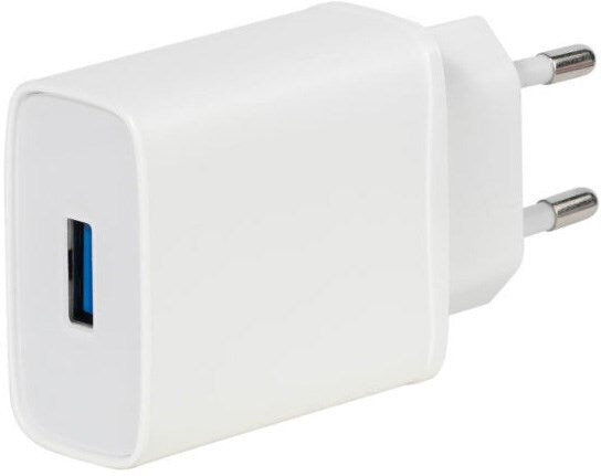 Vivanco USB-A Hurtig Oplader - 18W - Hvid