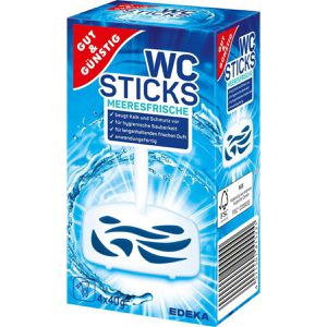 Gut&Günstig WC-Duftspüler WC-Sticks Meeresfrische, Einhänger mit Stein, 4 Stück