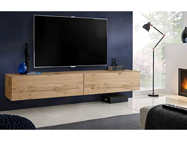Komodee TV Schrank Loreto Wotan/Wotan 200x30x41,5 cm TV-Bank Loreto, Wotan Wotan matt, Breite 200 cm x Höhe 30 cm x Tiefe 41,5 cm, Stil Modern, für Wohnzimmer