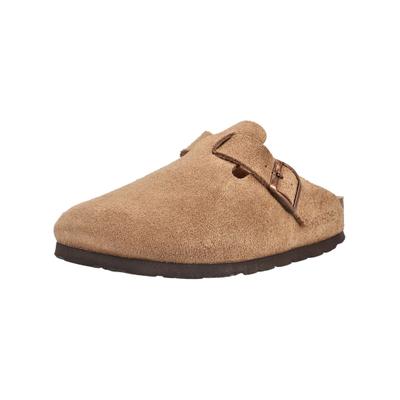 Hausschuh ROHDE "Rohde Hausschuhe Veloursleder", Damen, Gr. 41, Leder, beige (camel), Veloursleder, Schuhe Hausschuh