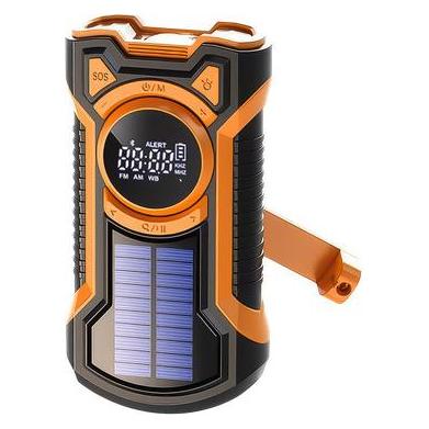 Xtorm 5000 mAh Emergency Radio with Solar Panel, black/orange (AM, FM) (8774125)