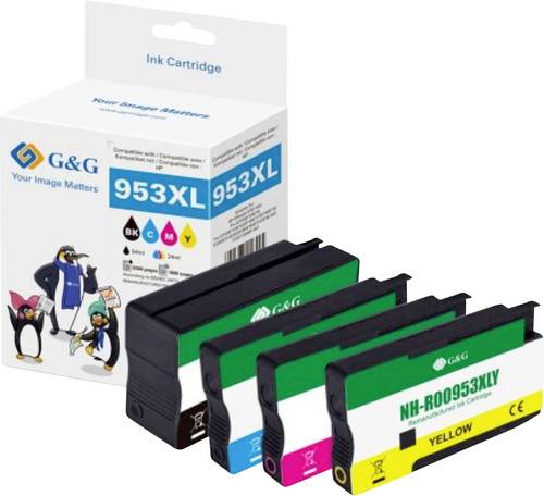 G&G Druckerpatrone Kompatibel GP-H953XLBKCMY-4P