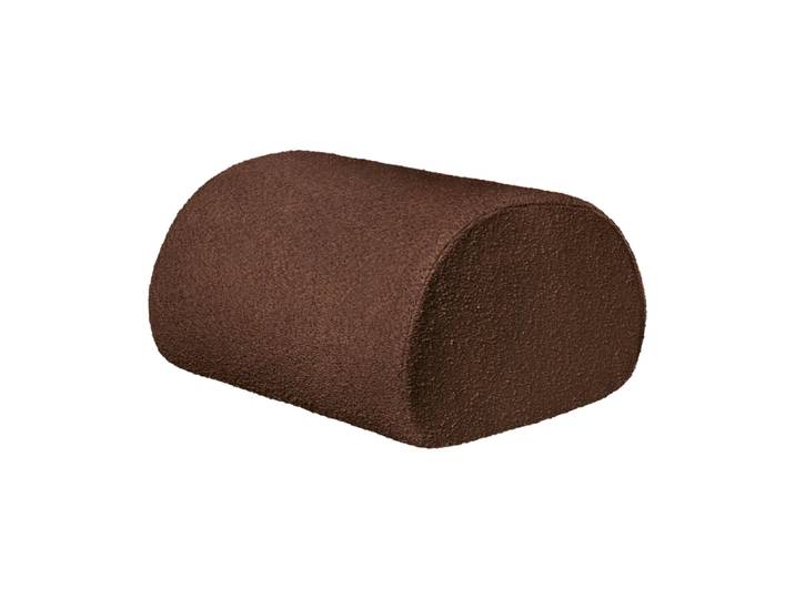 Ferm Living Pouf Rouli pure bouclé Marron châtaigne