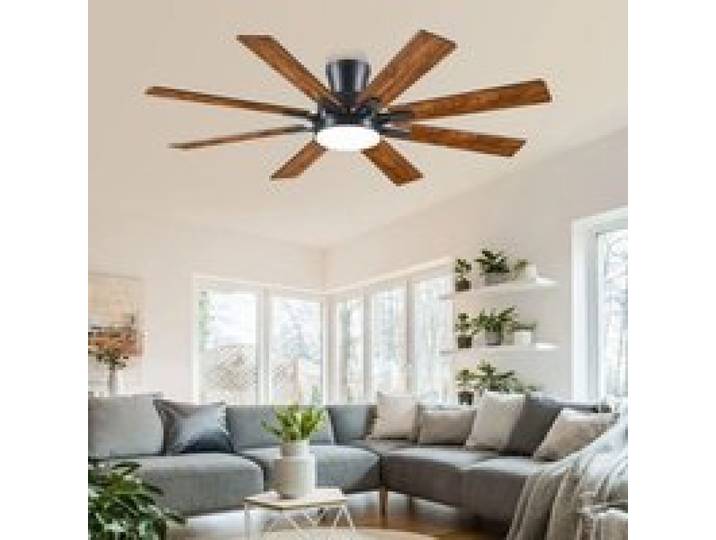 Coreice ventilateur de plafond encastré marron 132 cm LED 8 pales