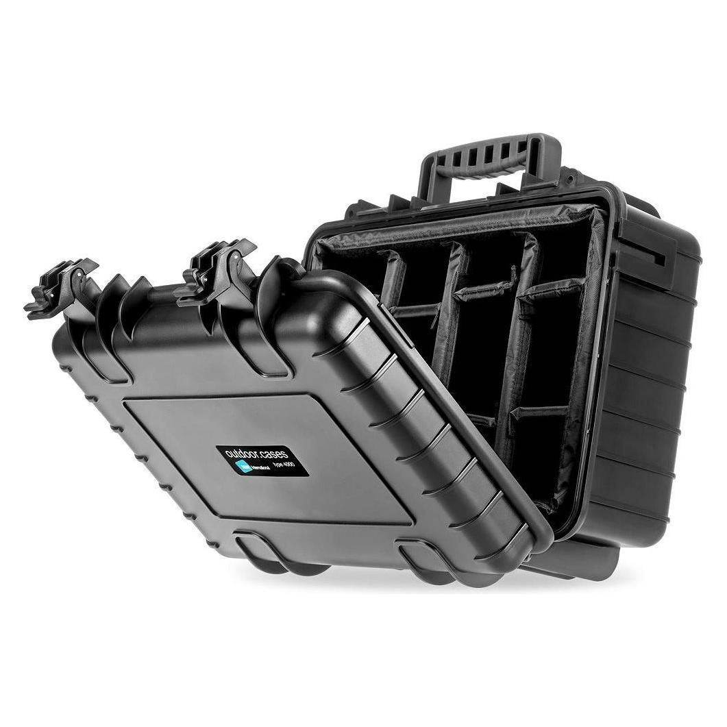 B+W Outdoor-Koffer Typ 4000 - RPD mit Facheinteilung (Fotokoffer, 16.60 l) (4000/B/RPD)
