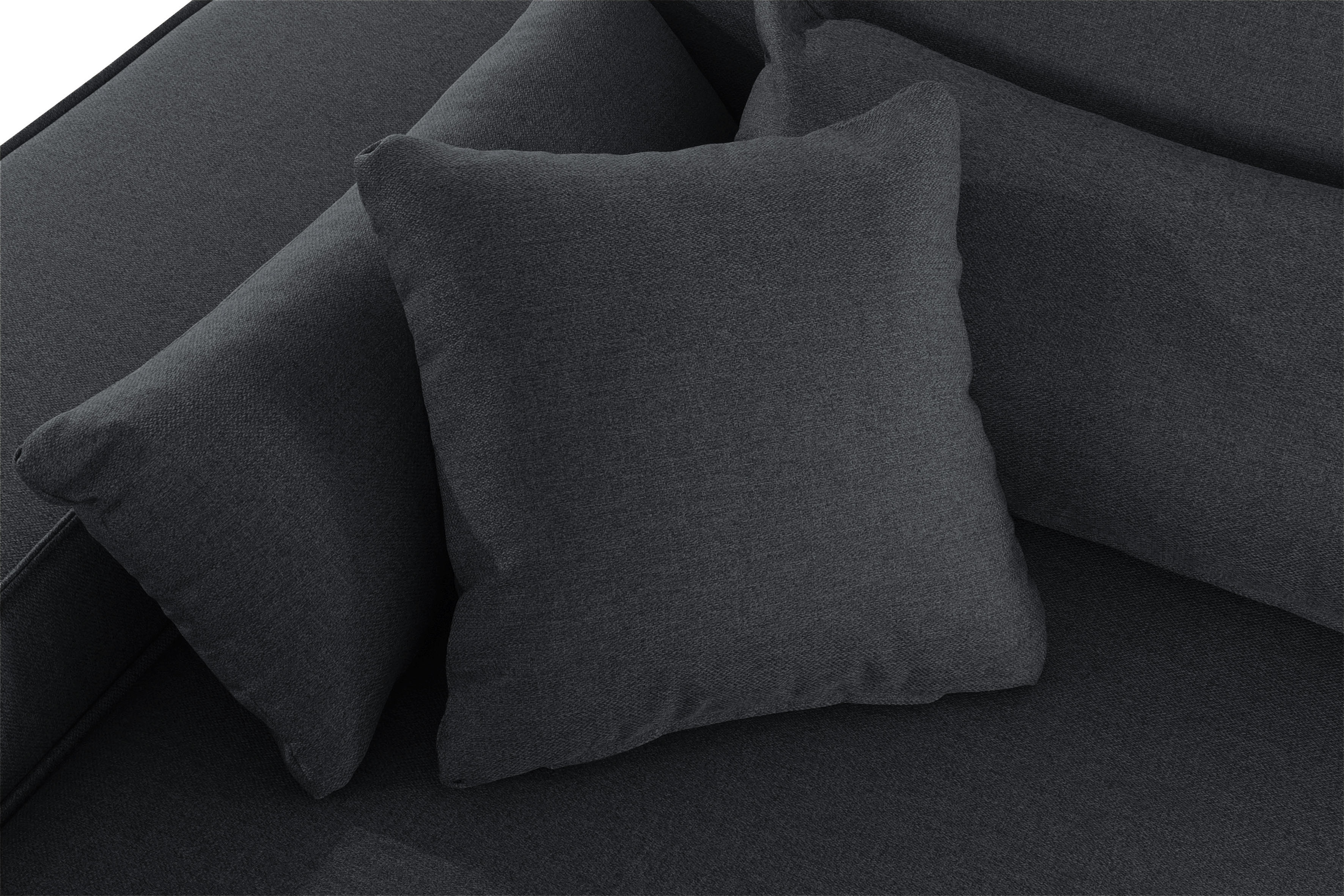 Sofaelement OTTO HOME "Enid", grau (anthrazit), B:128cm H:75cm T:130cm, Baumwollmix (60% Baumwolle/40% Leinen);Struktur fein (100% Polyester);Samtoptik (100% Polyester);Samtvelours (100% Polyester);Struktur (100% Polyester);Struktur recycelt (100% recycel
