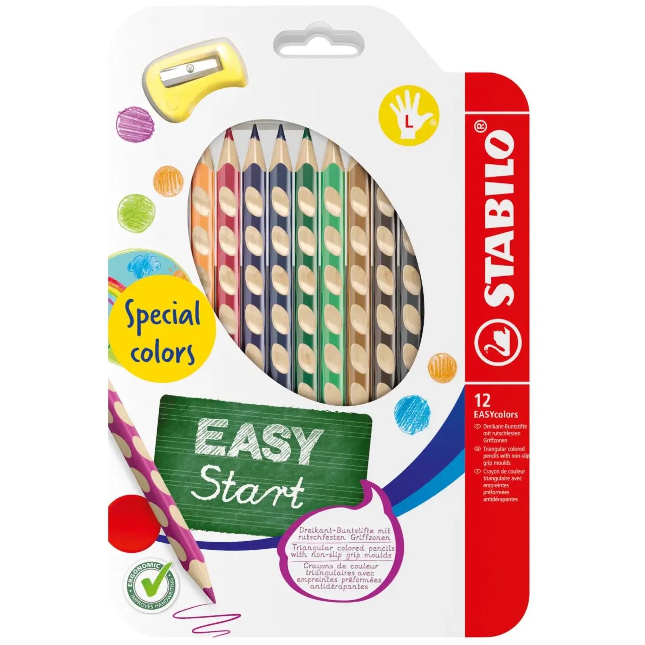 STABILO EASYcolors L Buntstifte farbsortiert, 12 St.