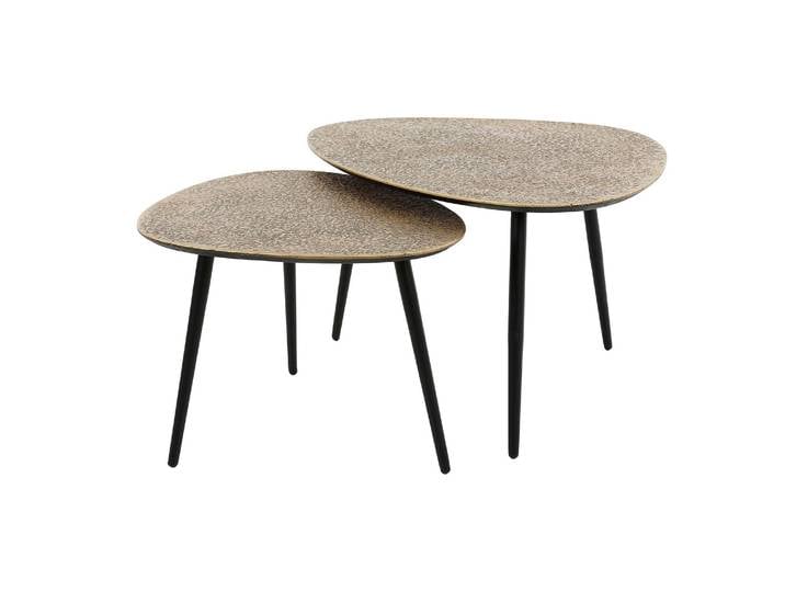 Clemento Metallic Couchtisch organisch