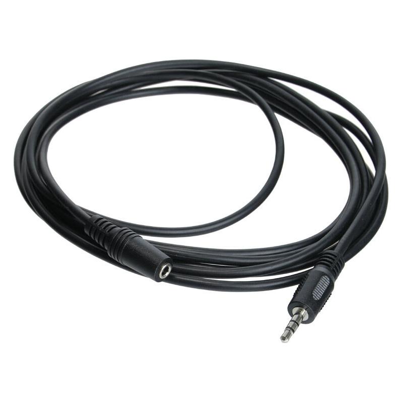 InLine Klinke Verlängerung, 3,5mm Klinke St/Bu, Stereo (5 m, AUX Kabel) (99935)