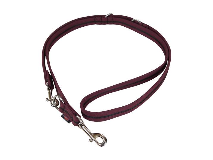 Hundeleine 180 cm, 25 mm, Schwarz/Bordeaux , rot, B:2,5cm L:1,8m, Kunststoff, Leinen, Hundeleine