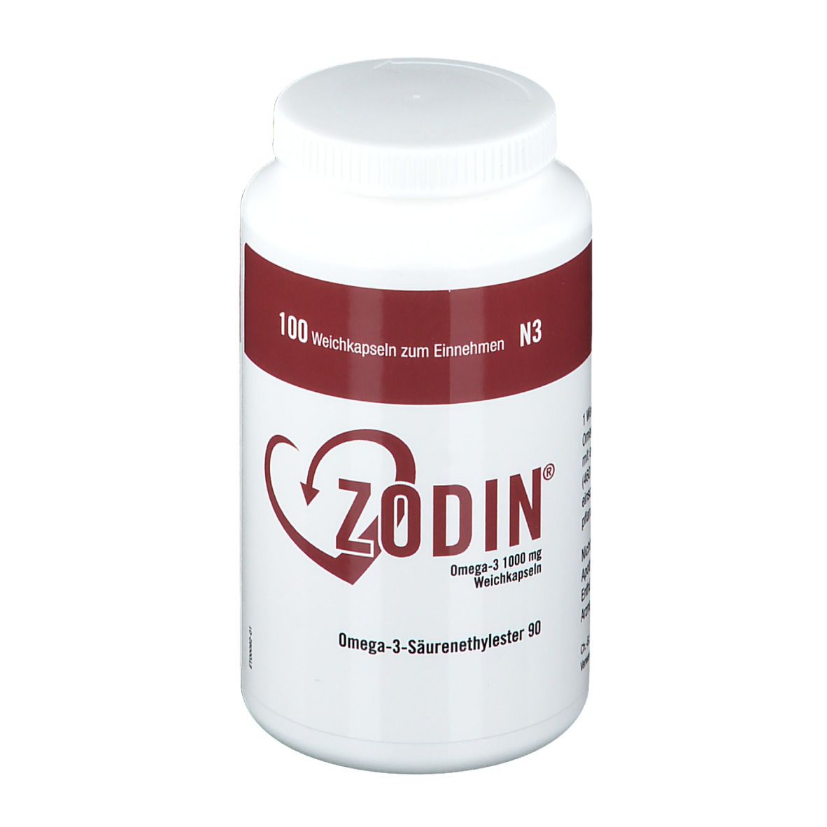 Zodin Omega-3 1000 mg Weichkapseln 100 St