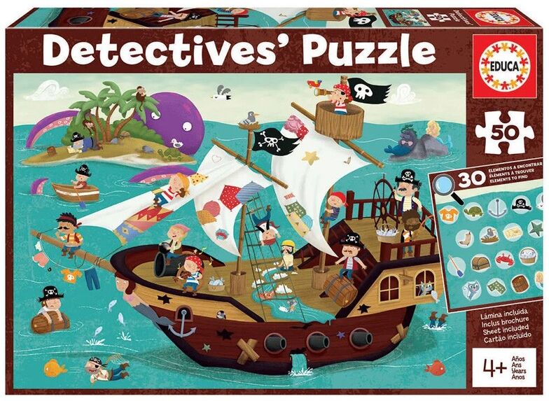 Puzzle 50 pcs Bateau Pirate Detectives - Educa
