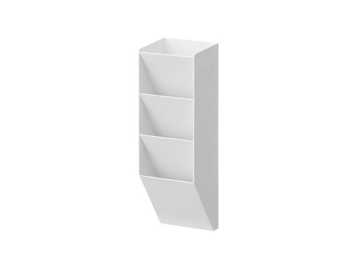 YAMAZAKI 10096 Tower Porte-Stylo magnétique\, Blanc\, Acier/Aimant/Silicone\, Minimaliste\, 6.2 x 6.2 x 20.8 cm (L x P x H)