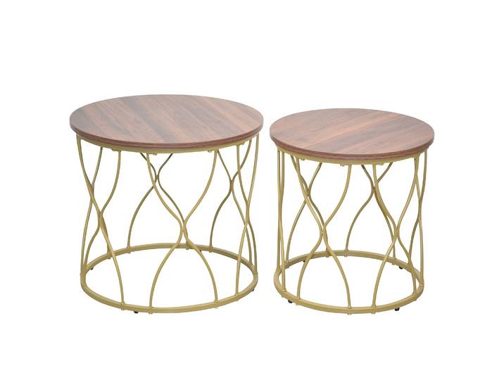 Bouts de canapé Kalundborg - Lot de 2 Ø 50cm Doré