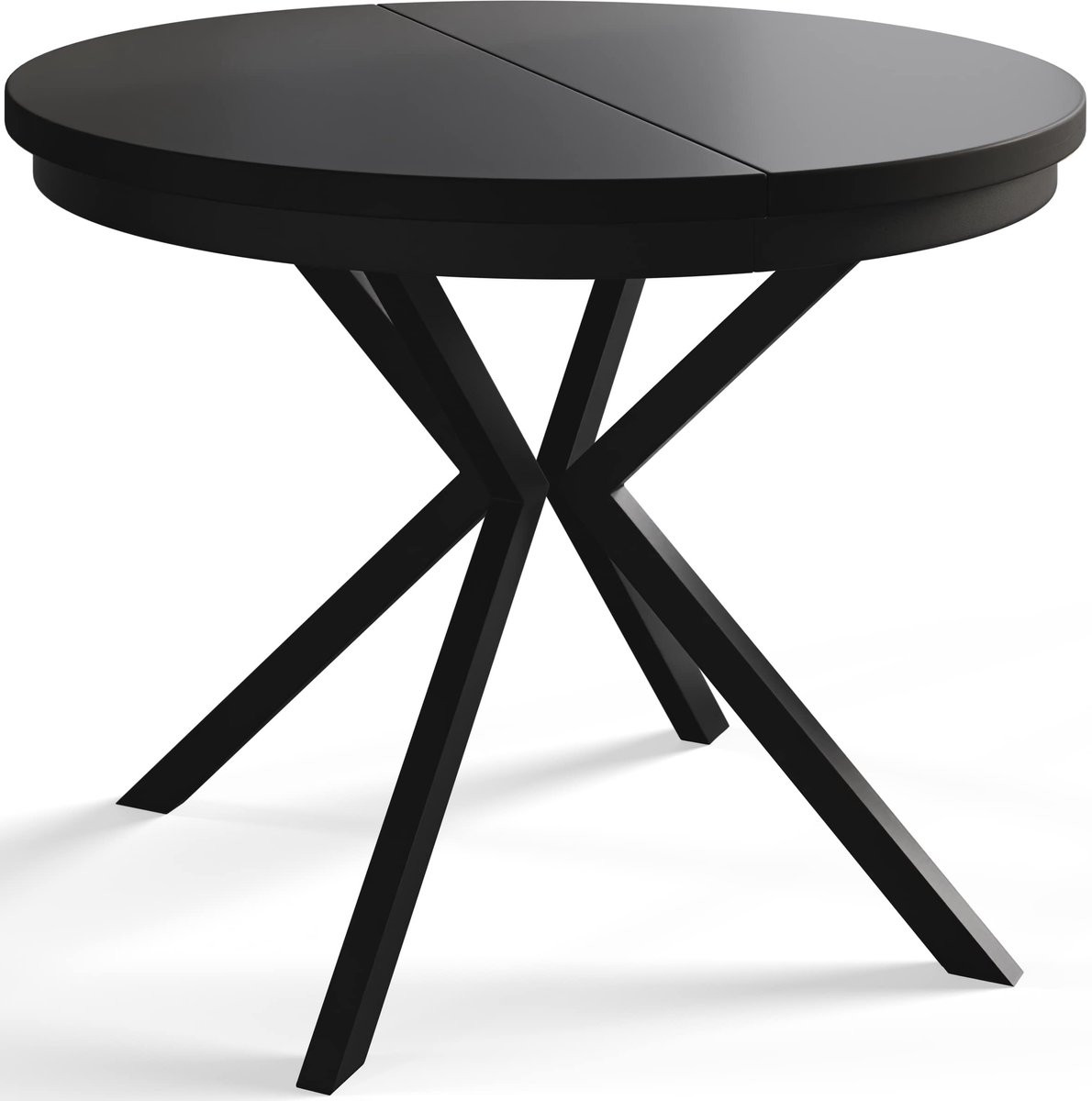Alpi Moebel Ronde Uitschuifbare Eettafel Bergo - Zwart