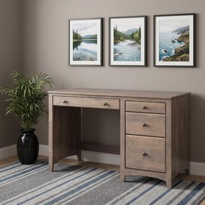 Arch+Haven Solid Wood 4 Drawer Desk