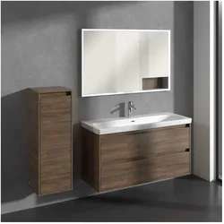 Villeroy und Boch Skyla Seitenschrank C80200VH 1 Tür, 1 Schublade, 350 x 1000 x 349 mm, Arizona Oak / Arizona Oak