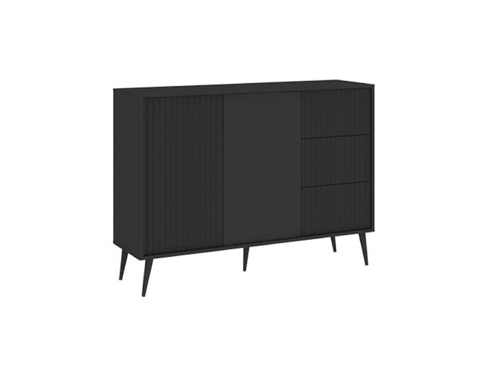Oggi Celbi Kommode Zweiturig mit Schubladen in Anthrazit 135 cm 3 Schubladen