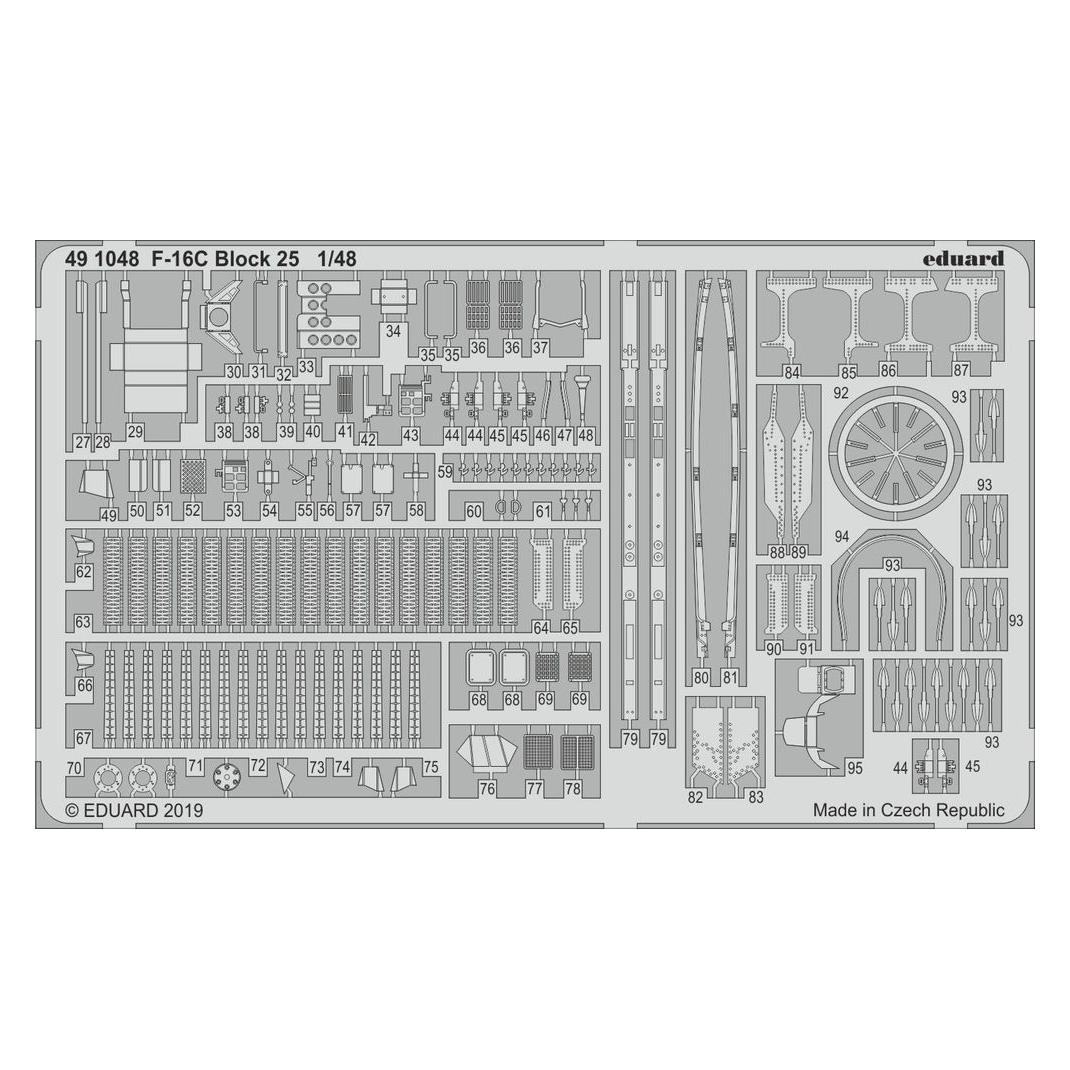 Eduard F-16C Block 25 for Tamiya (491048)