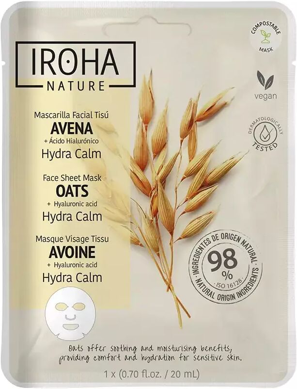 Iroha Oatmeal Facial Tissue Mask 1 Unit