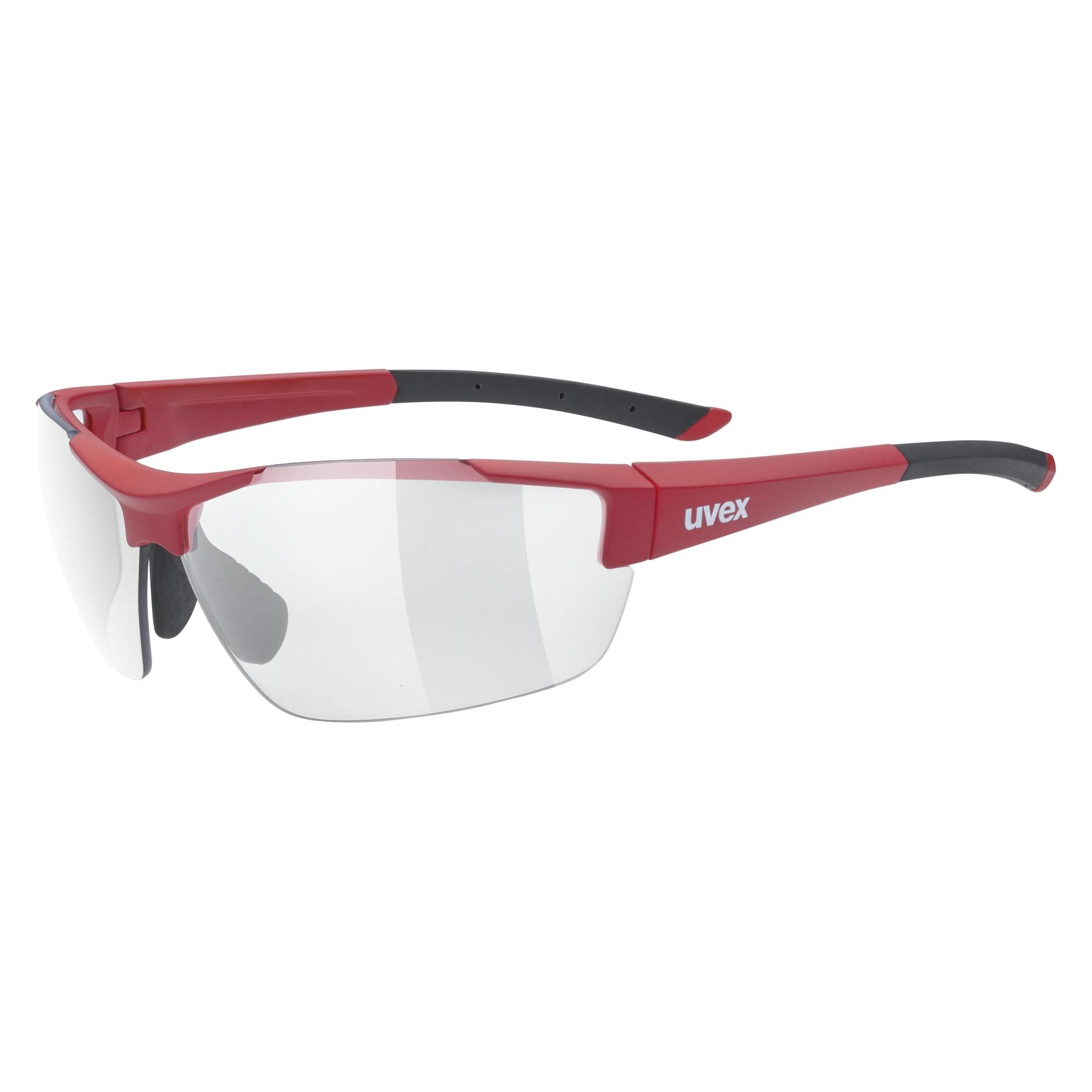 Uvex Sportstyle 612 Variomatic light Sportbrille (Farbe: 3390 red mat, variomatic smoke) (3390 red matt, Variomatic Smoke, Variomatic light) (23451413)