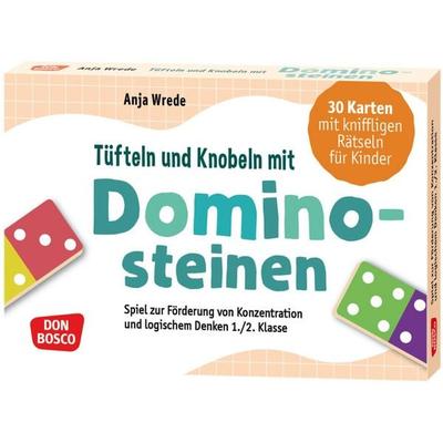 Tüfteln und Knobeln mit Dominosteinen. 30 Karten mit kniffligen Rätseln für Kinder