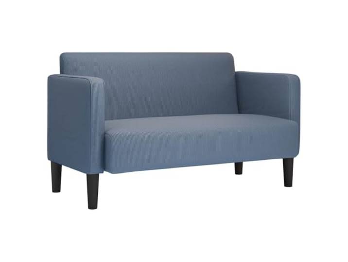 YUTAASU Zweisitzer-Sofa Blau 109 cm aus Cordstoff mit Schaumstoff-Feder-Kombination, stabilem Sperrholzrahmen und Armlehnen für modernen und traditionellen Wohnstil