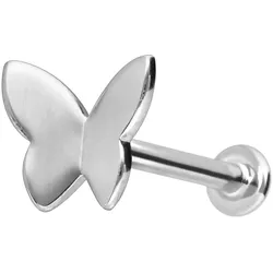 14 Karat Gold Labret mit Innengewinde SCHMETTERLING