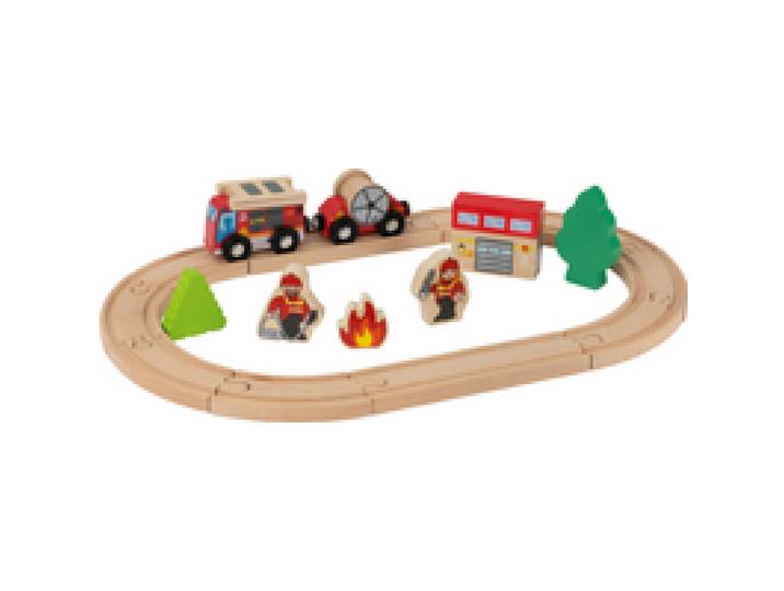 LUPILU® Kit de train ou ferme ou pompier ou chantier (Pompiers)
