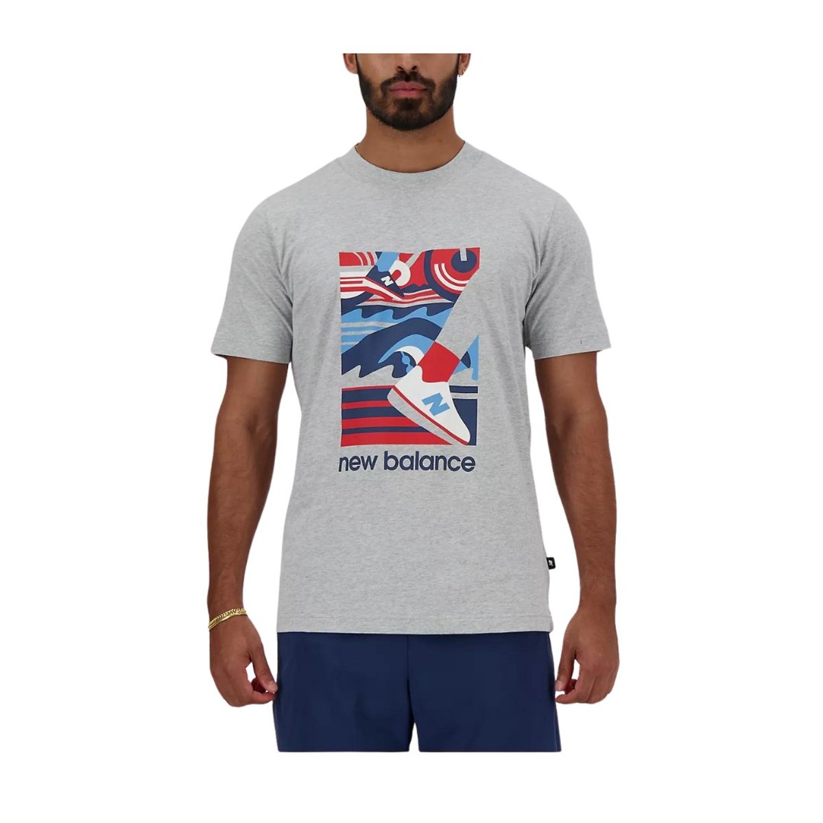 Camiseta Cinza New Balance Sport Essentials Triathlon, Tamanho XS Homem