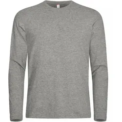 CLIQUE Premium Fashion Langarmshirt Herren 95 - grau meliert 4XL