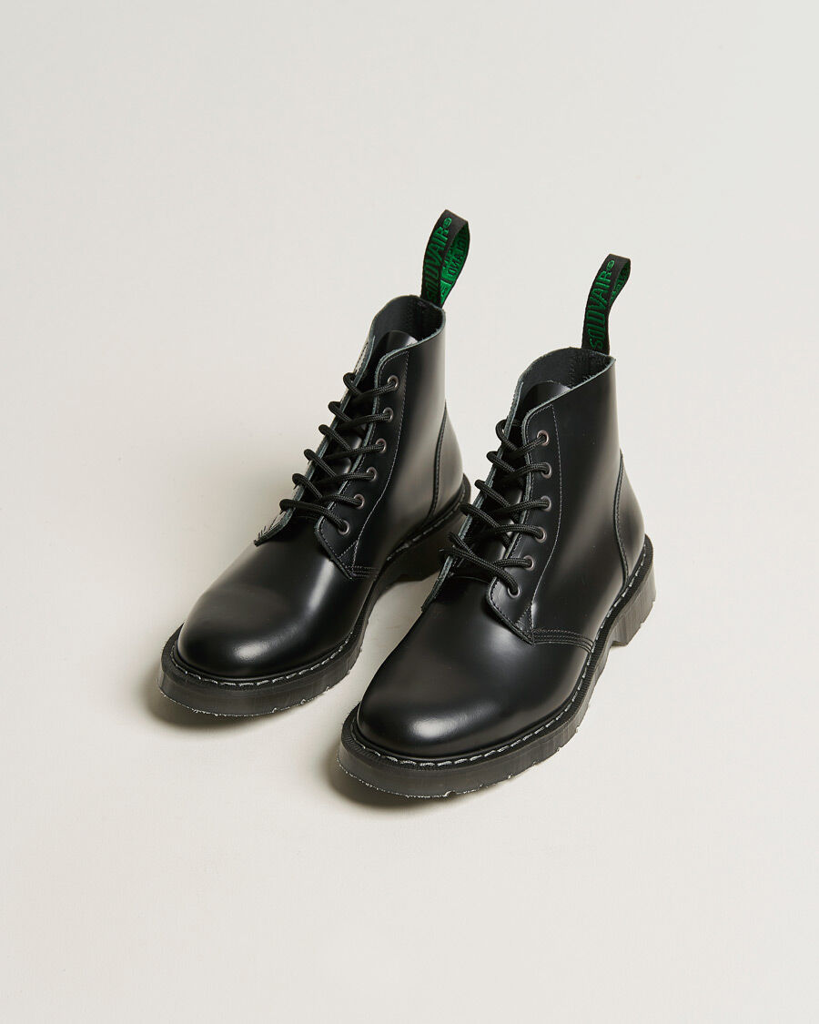 Solovair 6 Eye Astronaut Boot Black Shine men EU43 Sort
