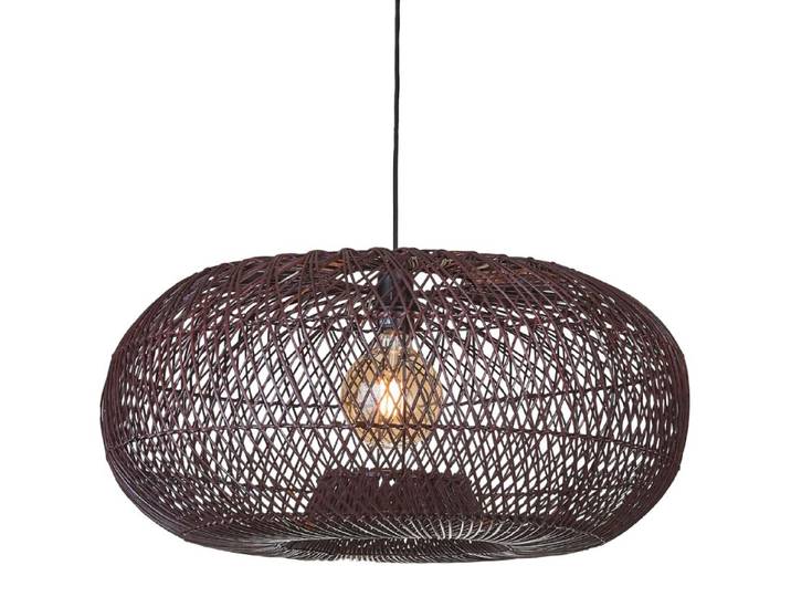 GOOD&MOJO Hängelampe Arizona rattan/Schirm ø70xh.34cm L Burgund