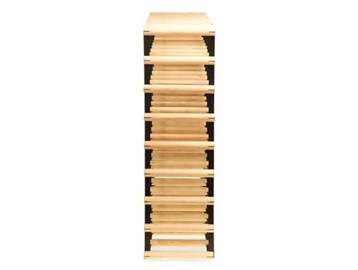 MODO24 Weinregal aus Metall & Holz für 56 Flaschen,82,5x72,5x25cm, Natur Freistehender Weinständer, Flaschenhalter Industrial Loft, Dekoratives Flaschenregal Getränkeregal für Küche Tisch Keller