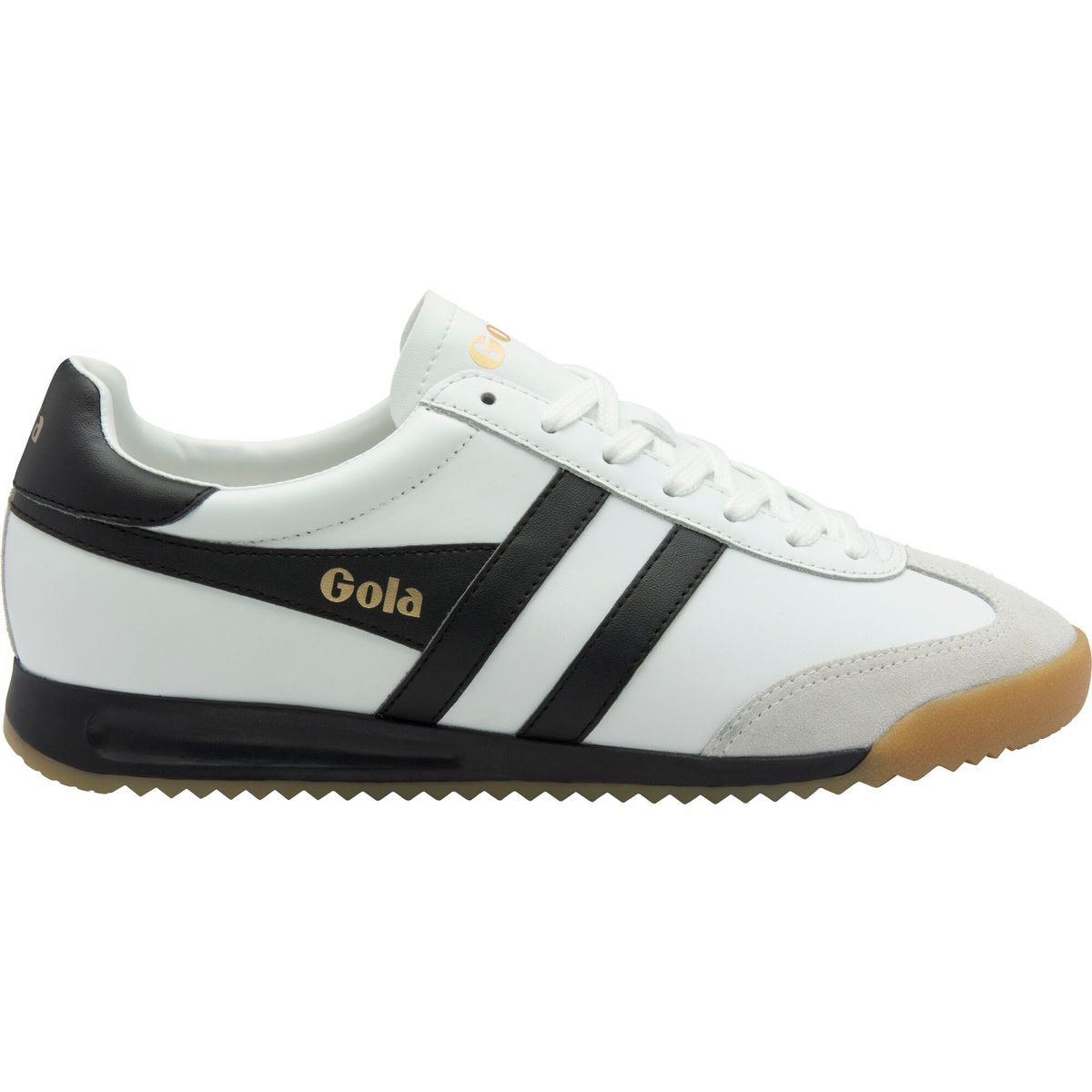 Gola Torpedo Leather Sneaker Men white/black/gum (AB) 7 CMB622-AB-7-whiteblackgum