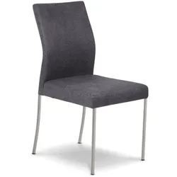 2er-Set Stuhl Lugano Mikrofaser Schwarz Carbon