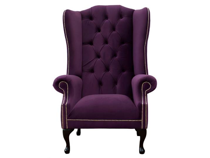 Xlmoebel Ohrensessel Luxuriöser Chesterfield-Sessel mit edlem Textilbezug und Ohrenbacken (Sessel), Hergestellt in Europa