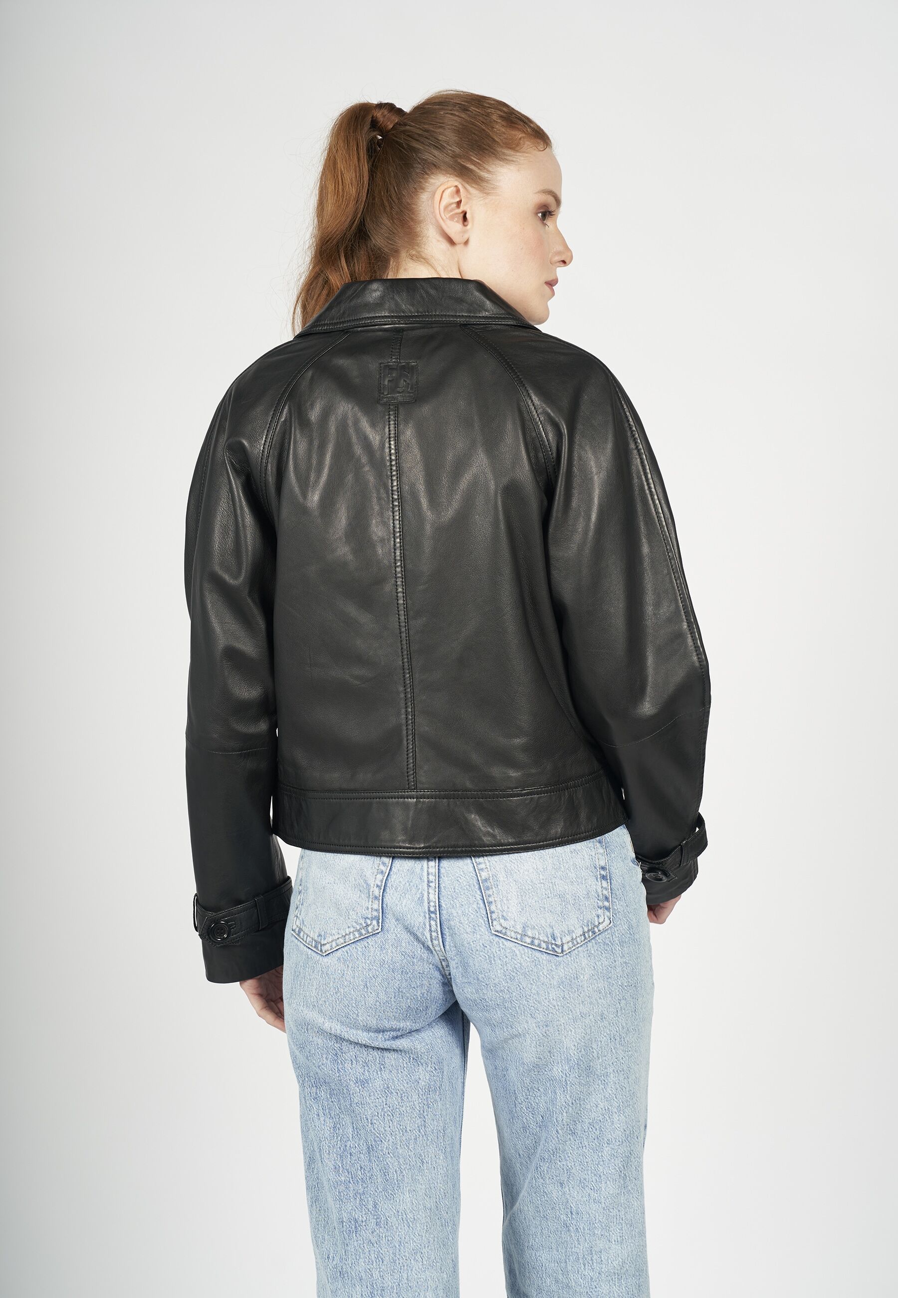 Lederjacke FREAKY NATION "Out of the line-FN", Damen, Gr. M (38), schwarz, Oberstoff: 100% Leder. Futter: 100% Baumwolle, normal, Jacken Lederjacke schwarz M (38)