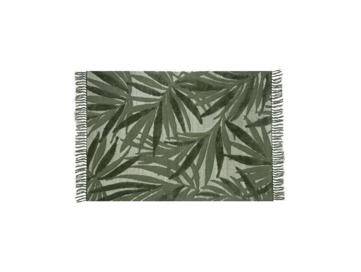 Atmosphera - Tapis décoratif en coton vert motifs tuftés 120 x 170 cm Vert