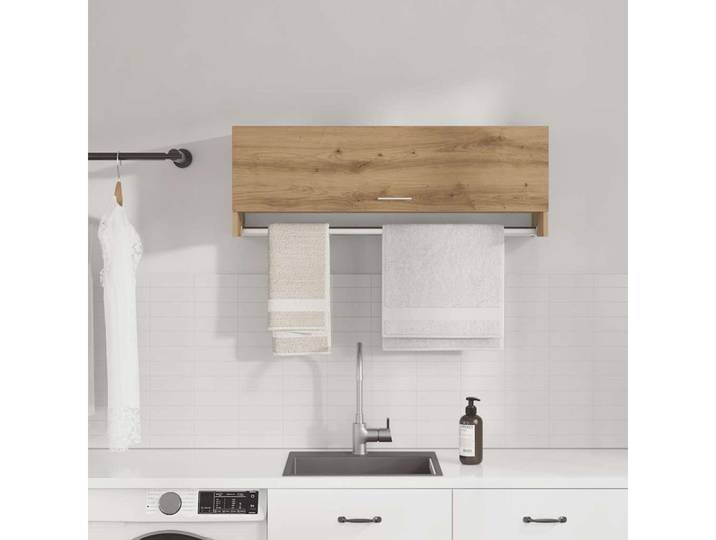 furnicato Kleiderschrank 100 x 32,5 x 35 cm Artisan-Eiche Garderobenständer mit viel Stauraum für Kleidung und Accessoires