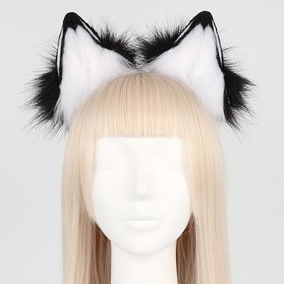 flauschiges Fuchsohren Stirnband handgemachtes Cos-Kostüm mit realistischen Merkmalen Cosplay Kawaii Requisiten Karneval Kopf Accessoires