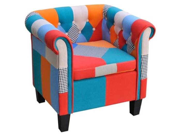 vidaXL Sessel mit Patchwork-Design Stoff