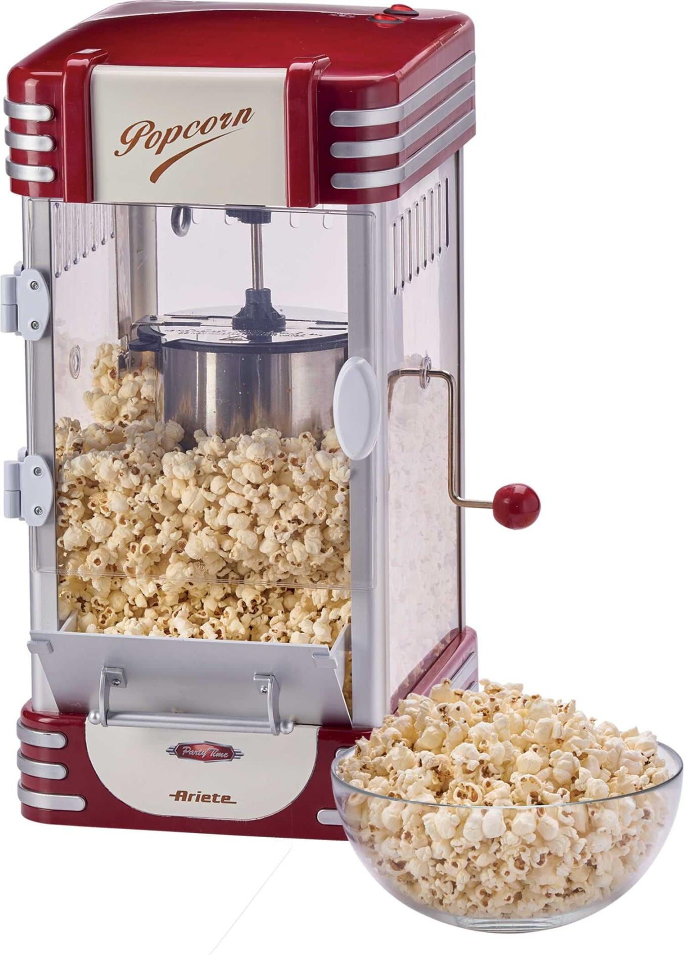 Ariete Popcornmaschine "Vintage XL", rot (rot, weiß), B:29cm H:52cm T:34cm, Popcornmaschinen, Popcornmaschine rot, weiß Einheitsgröße