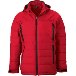 James & Nicholson Herren Outdoor Hybrid Jacke Stepp-Jacke JN1050 red 3XL