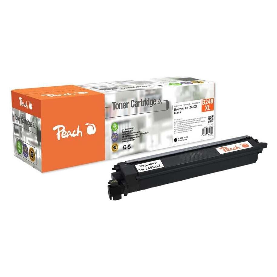 Peach Tonermodul schwarz kompatibel zu Brother TN-248XLBK (BK) (PT1360)