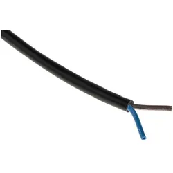 RS PRO Netzkabel H03VV-F 2-adrig rund (100 m), Stromkabel, Schwarz