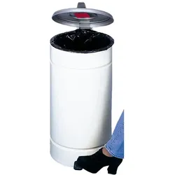 PROREGAL Großvolumiger Tretabfallsammler mit Euro-Pedal | für 60/70 Liter Säcke, HxBxT 70x45x45cm | Verzinkter Stahl | Braun | Mülleimer Abfalleimer
